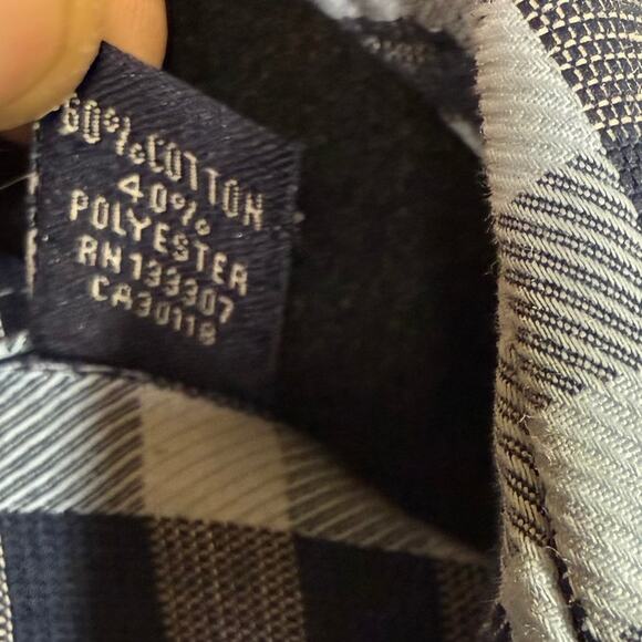 Ben Sherman S 14-14.5 32-33 Gingham Plaid Blue Button Down Shirt Preppy Formal - Picture 7 of 10